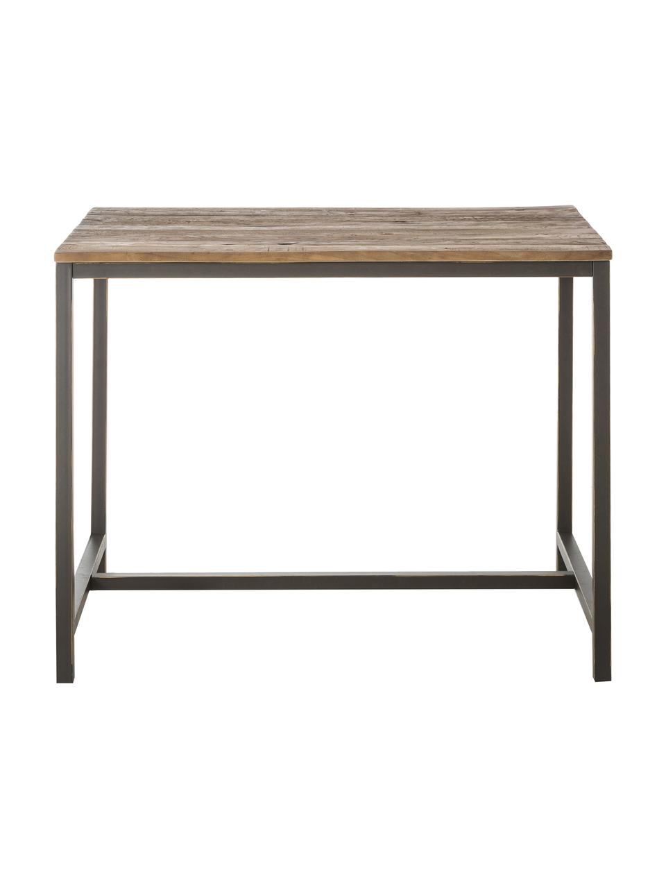 Barový stůl s deskou z masivu Vintage, Jilmové dřevo, černá