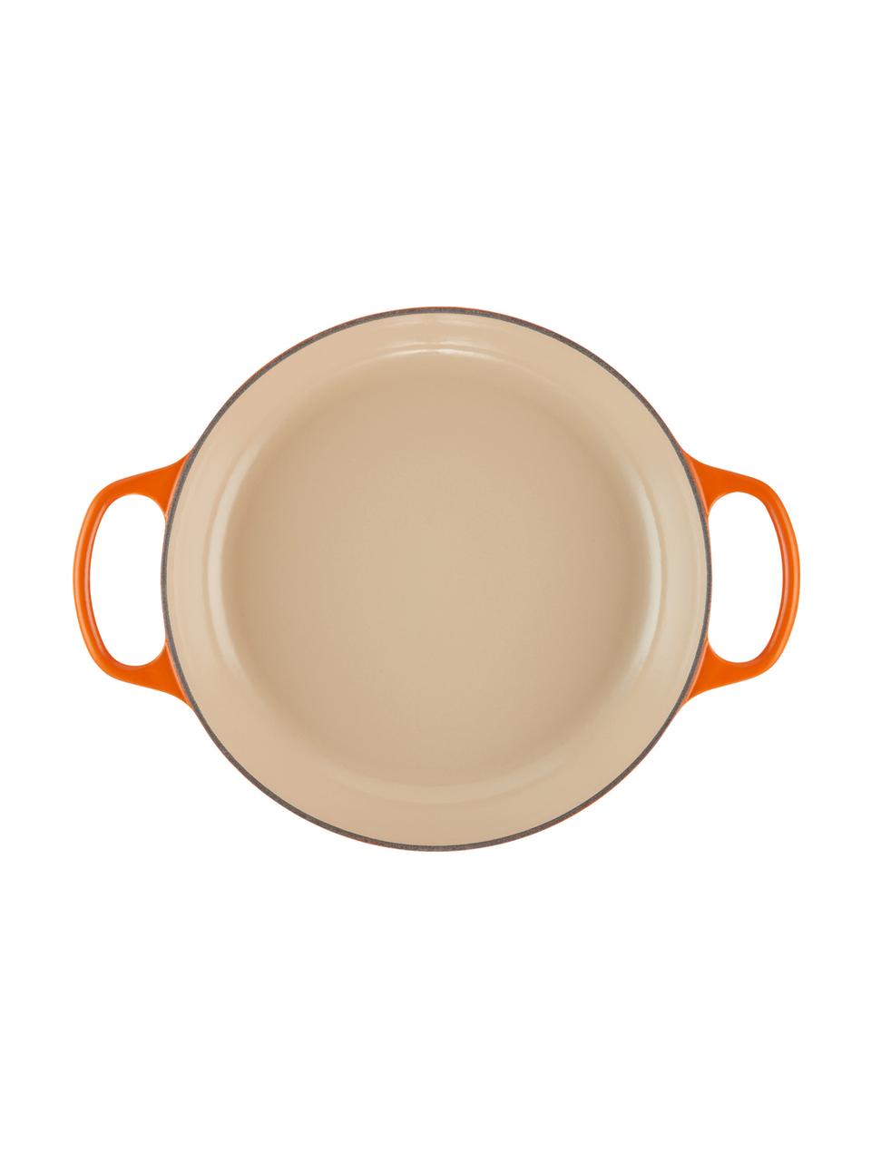 Gourmet-Profitopf Signature Collection aus Gusseisen, Eisen, emailliert, Orange, Rot, Ø 30 x H 12 cm