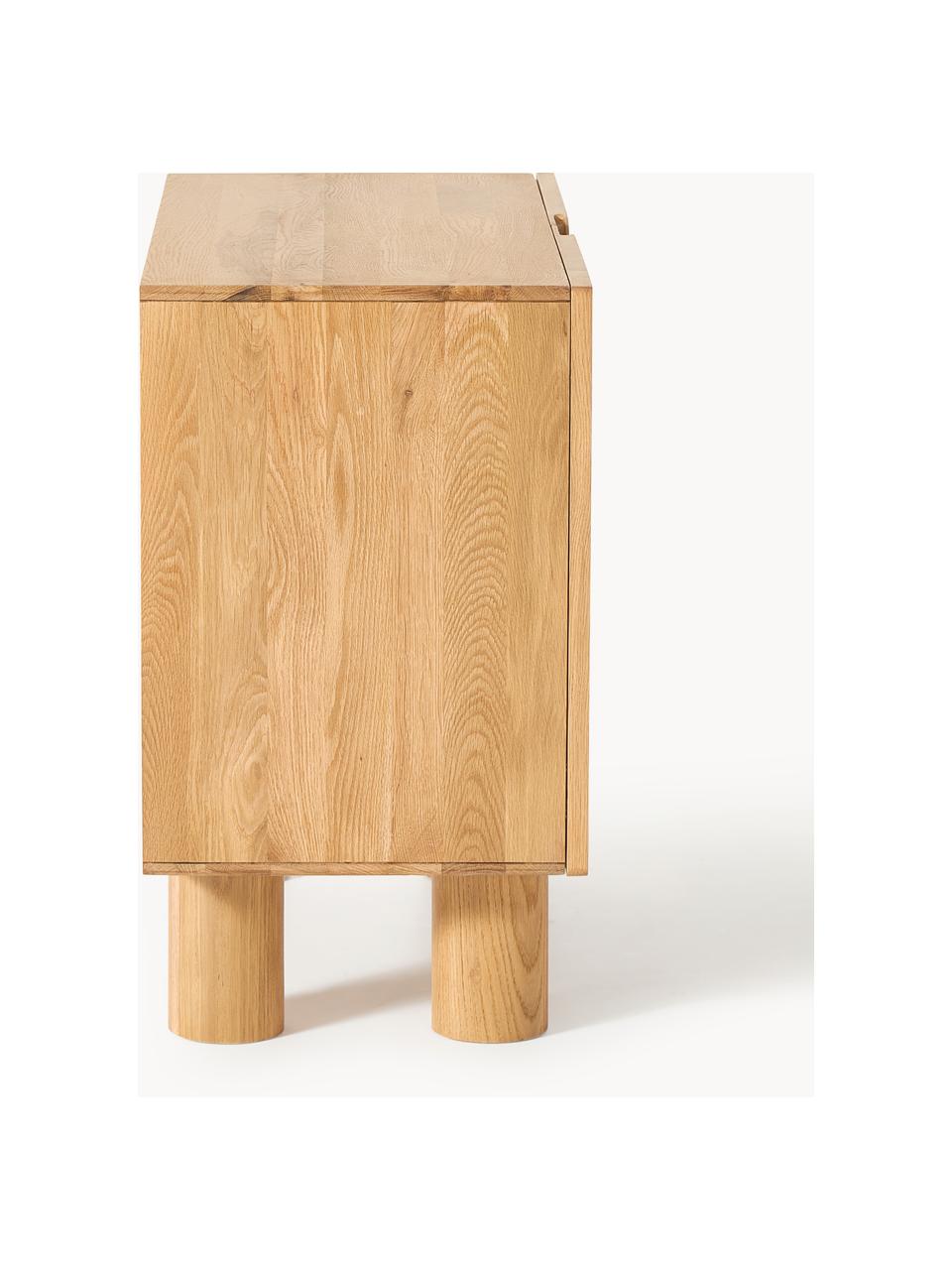 Skříňka z dubového dřeva Cadi, Olejované dubové dřevo, Š 100 cm, V 80 cm