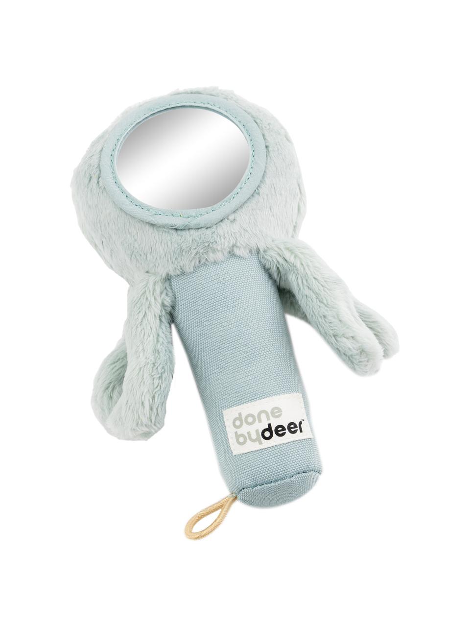 Chrastítko s zrcátkem Sensory, Odstíny modré, Š 8 cm, V 14 cm