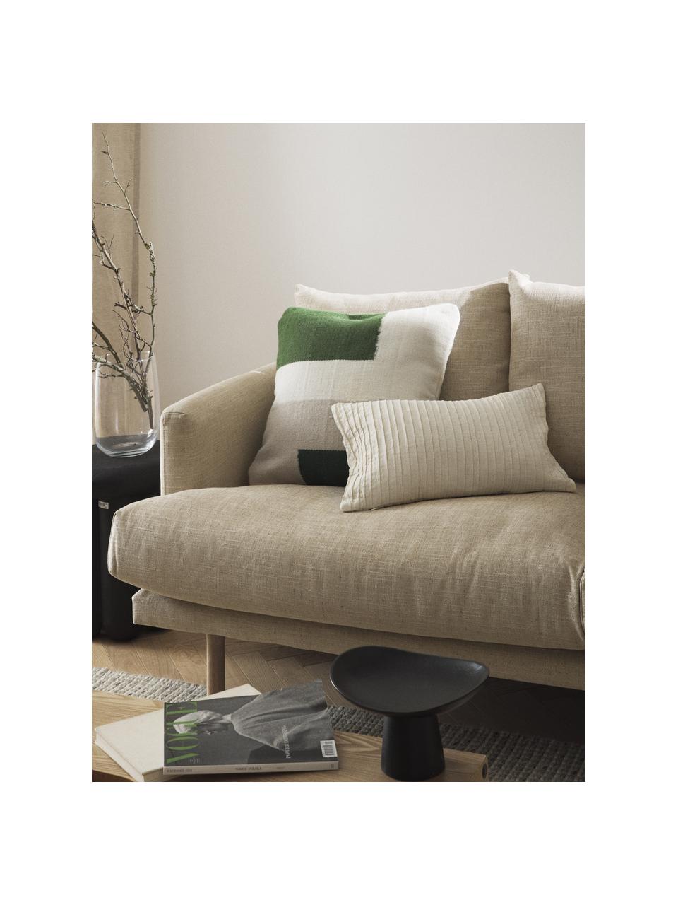 Poszewka na poduszkę z wełny Aylin, 85% wełna, 15% bawełna, Odcienie zielonego, S 50 x D 50 cm