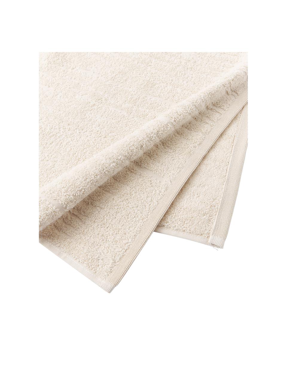 Set de toallas de algodón Audrina, 3 uds., Beige, Set de diferentes tamaños
