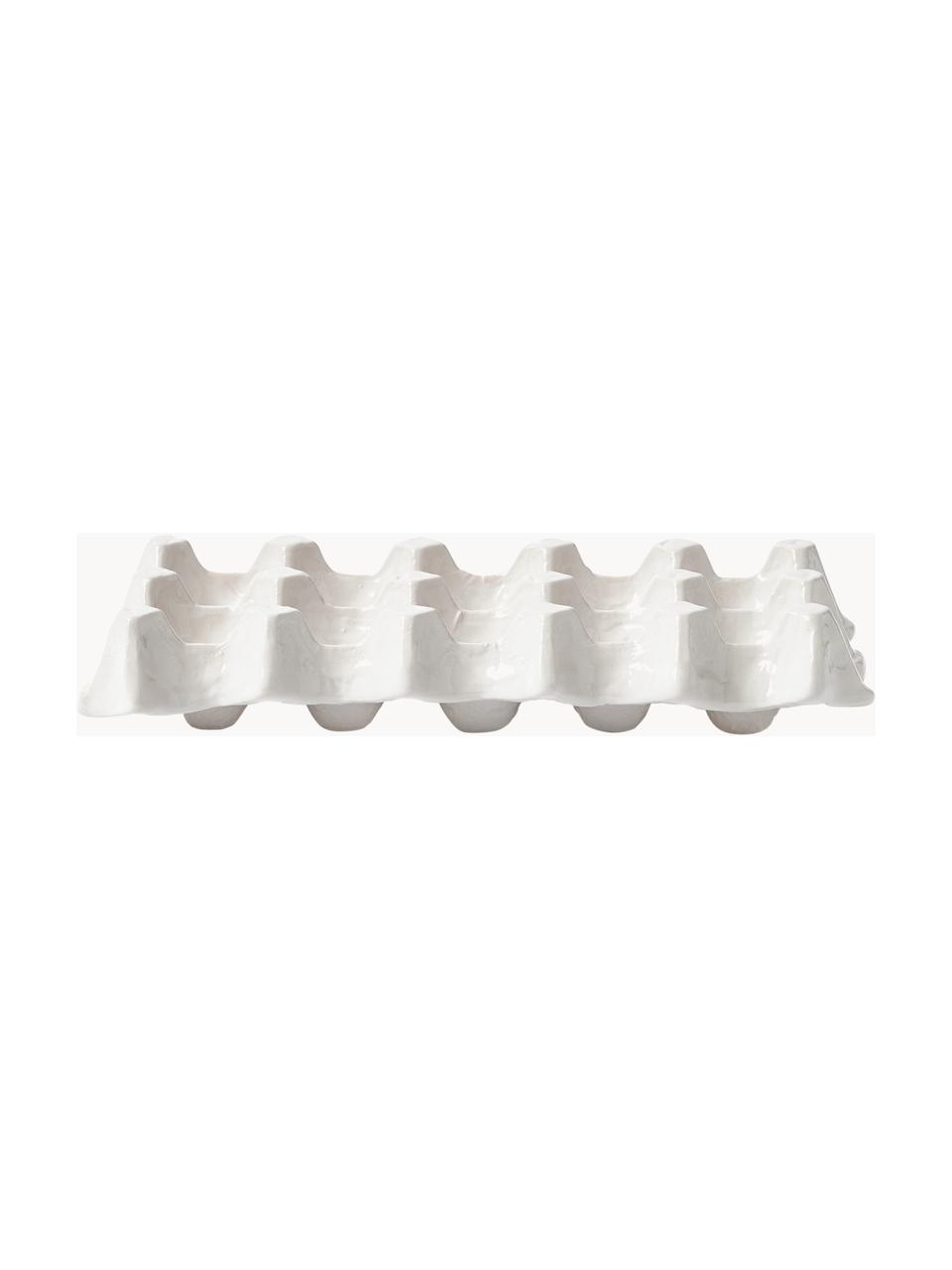 Huevera Nea, para hasta 10 huevos, Cerámica de gres, Blanco Off White, An 26 x F 13 cm
