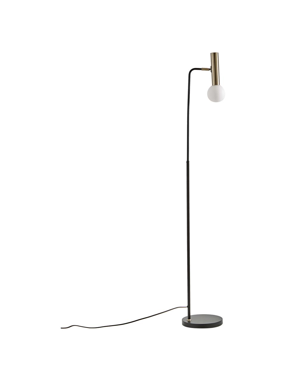 Liseuse moderne Wilson, Noir, couleur laitonnée, larg. 28 x haut. 151 cm