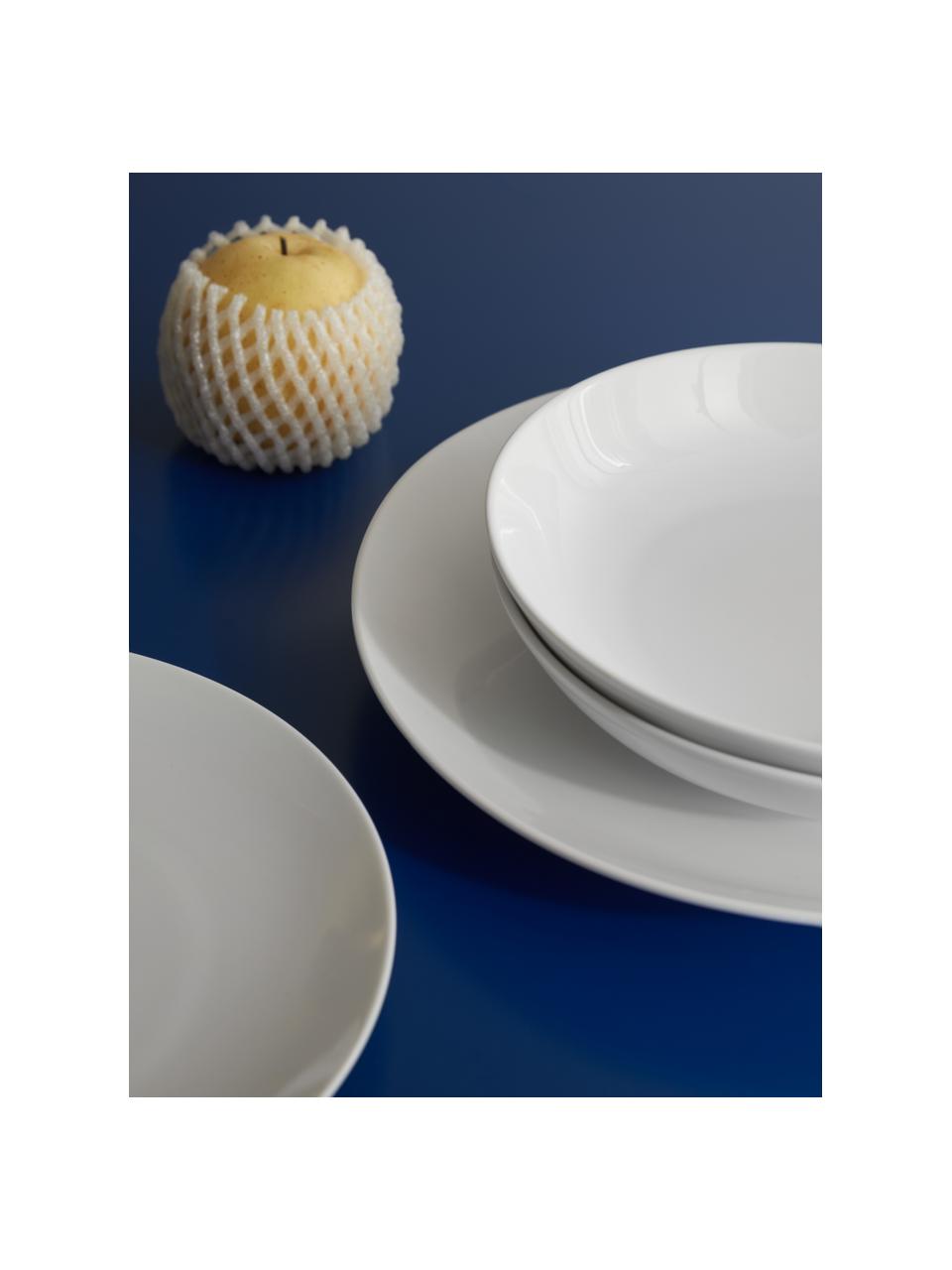 Platos llanos de porcelana Delight Modern, 2 uds., Porcelana, Blanco, Ø 27 cm