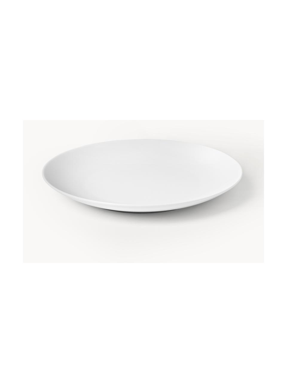 Assiettes plates en porcelaine Delight Modern, 4 pièces, Porcelaine, Blanc, Ø 27 cm