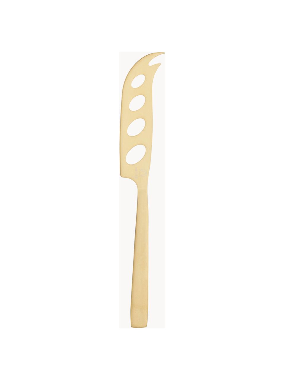 Set 3 coltelli da formaggio spazzolati opachi Art, Acciaio inossidabile rivestito

Le posate sono realizzate in acciaio inossidabile. È quindi durevole, non arrugginisce ed è resistente ai batteri, Dorato opaco, Lung. 25 cm