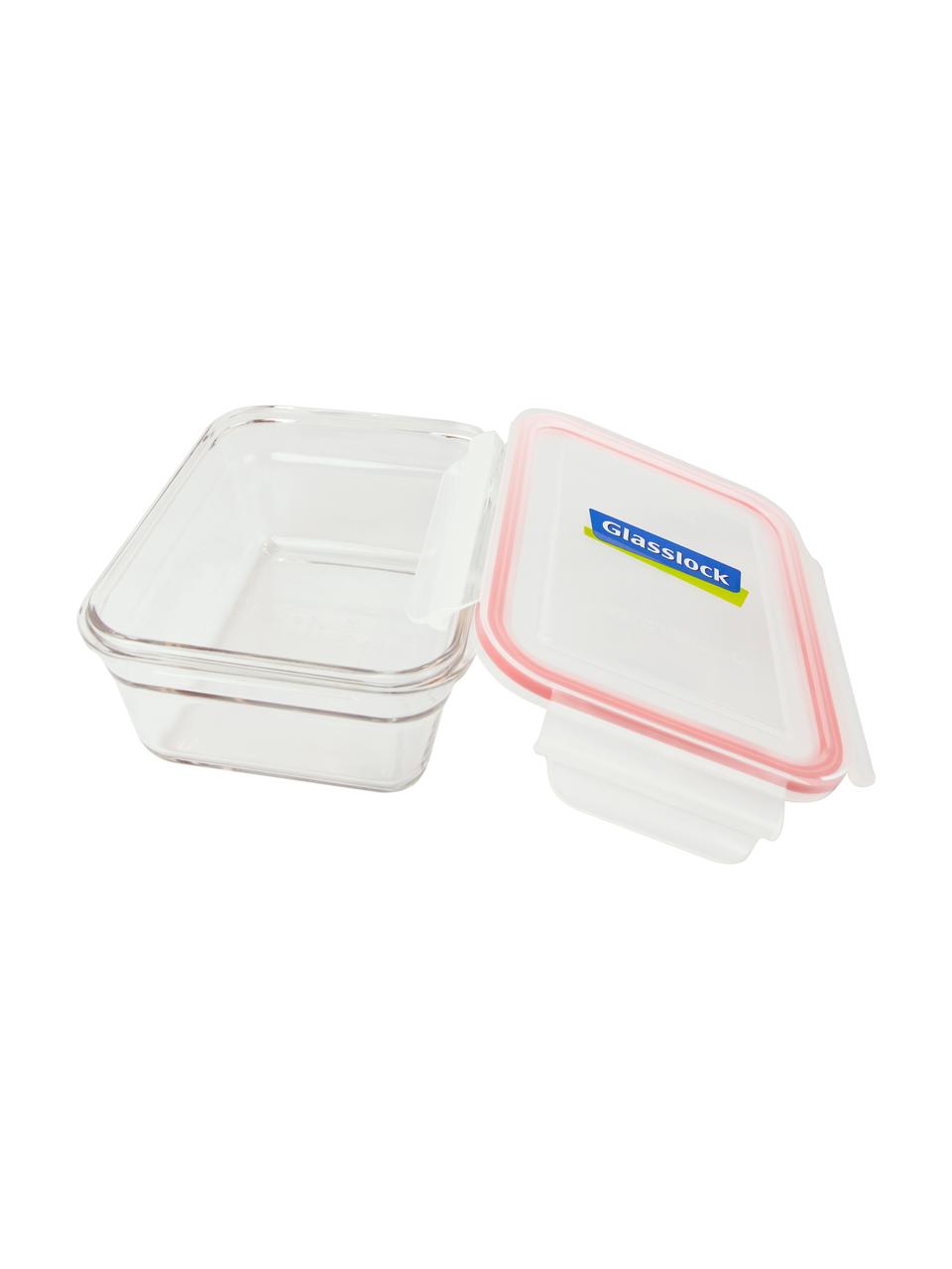 Krabice na potraviny Bea, 2 ks, Transparentní, růžová, Š 18 cm, V 7 cm