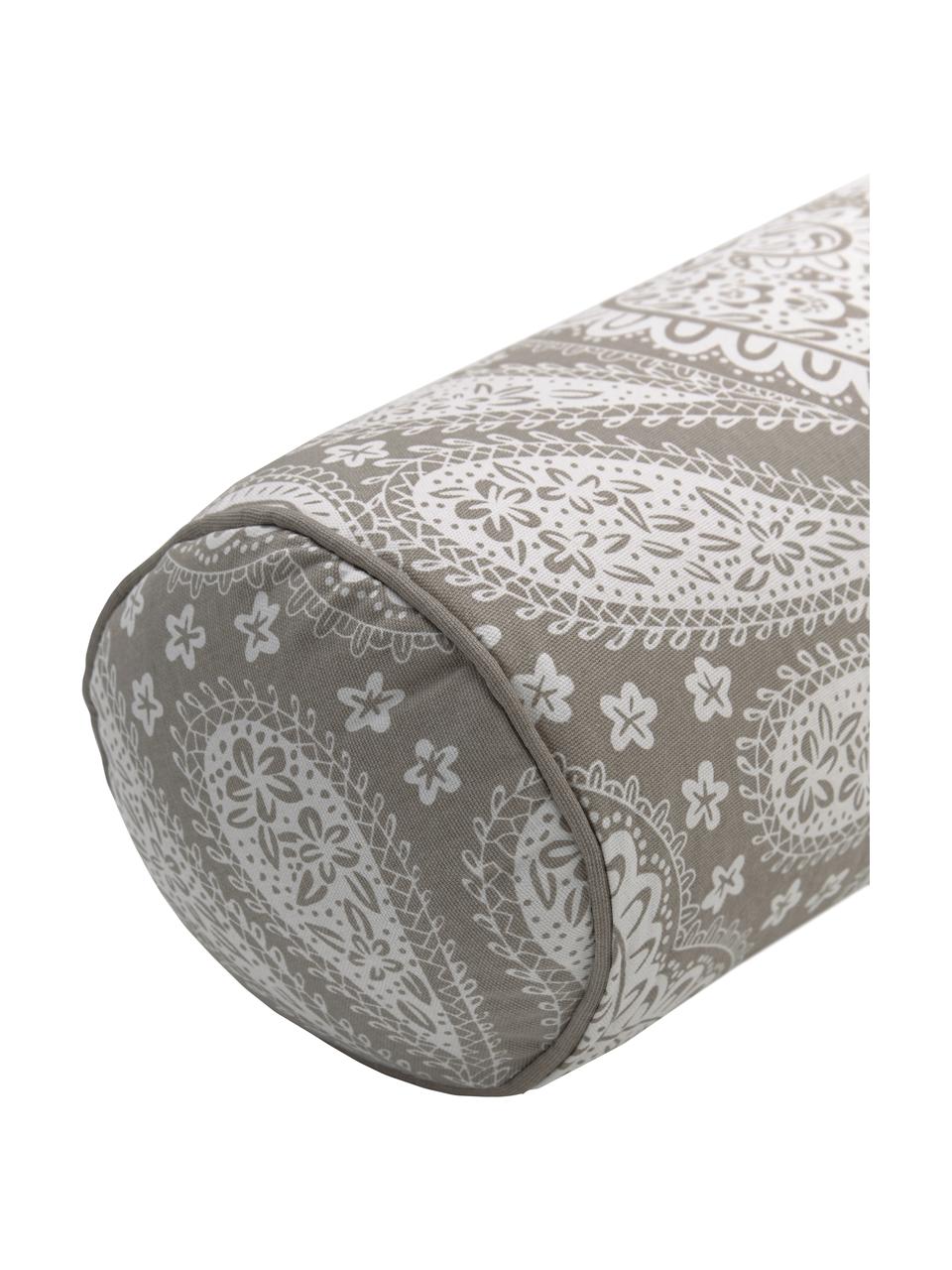 Polštářek z organické bavlny s paisley vzorem Manon, Béžová, vzor, Ø 18 cm, D 50 cm