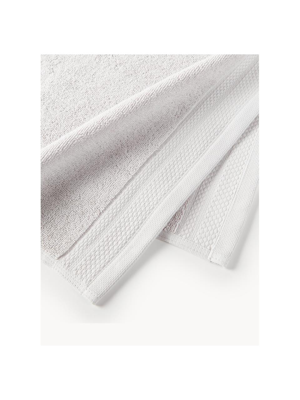Komplet ręczników z bawełny organicznej Premium, różne rozmiary, Jasny szary, 3 elem. (ręcznik dla gości, ręcznik do rąk, ręcznik kąpielowy)