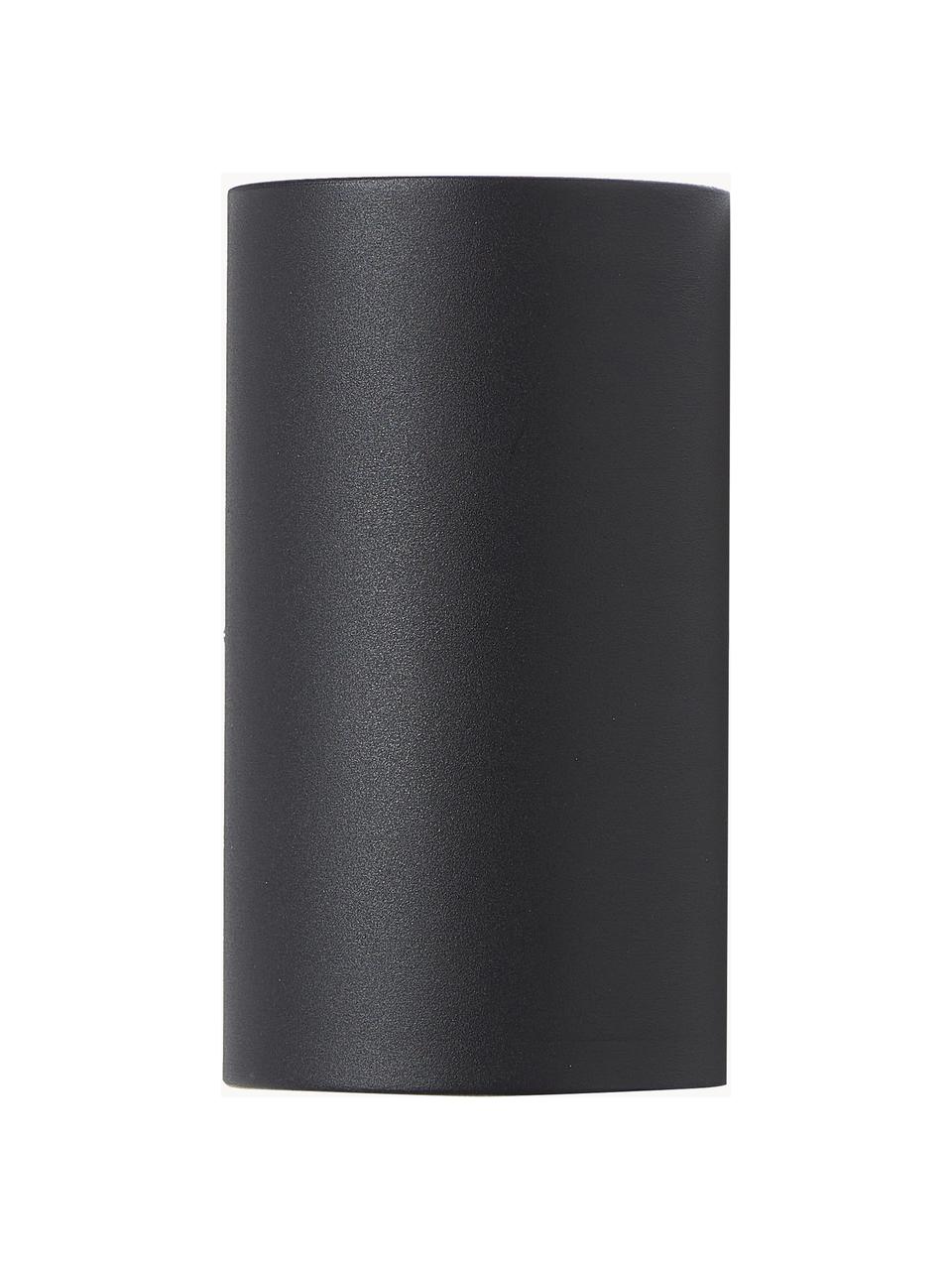Aplique para exterior Rold, Lámpara: metal recubierto, Negro, Ø 9 x Al 16 cm