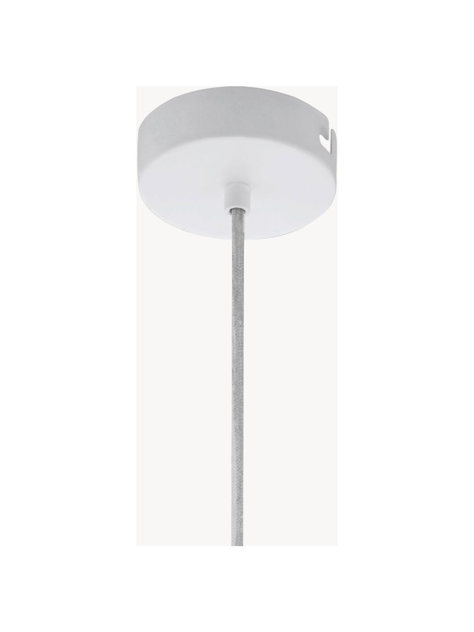 Scandi hanglamp Carlton, Lampenkap: gelakt staal, Wit, goudkleurig, Ø 31 x H 40 cm