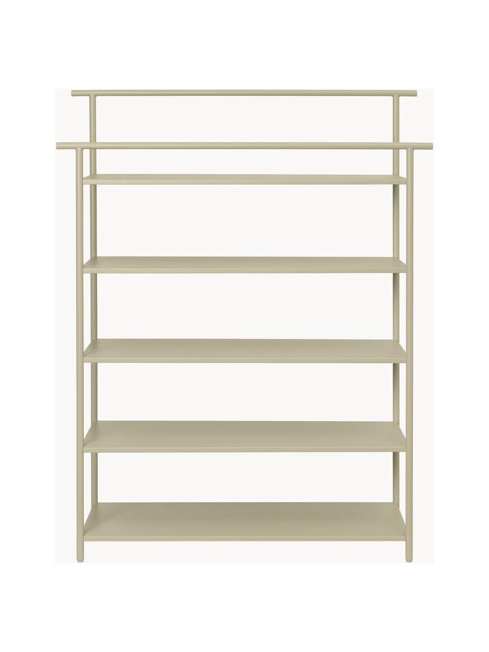 Scaffale in metallo Dora, Ferro verniciato a polvere e zincato, Beige chiaro opaco, Larg. 82 x Alt. 106 cm