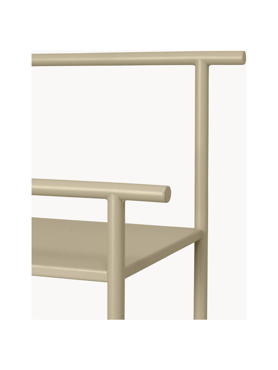 Scaffale in metallo Dora, Ferro verniciato a polvere e zincato, Beige chiaro opaco, Larg. 82 x Alt. 106 cm