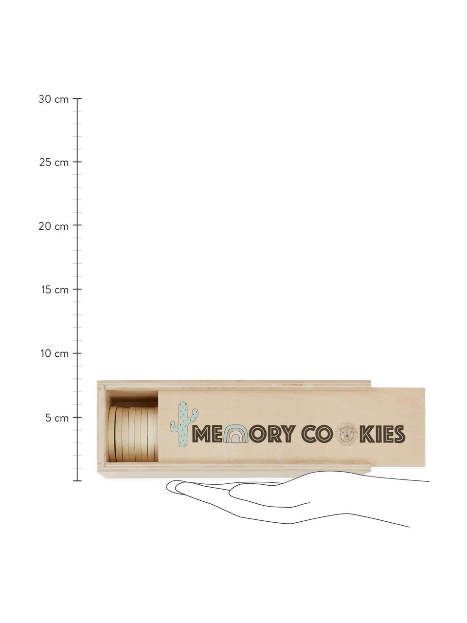 Set Memory Cookies 37 pz, Finitura di betulla stampata, Legno chiaro, multicolore, Larg. 23 x Alt. 7 cm