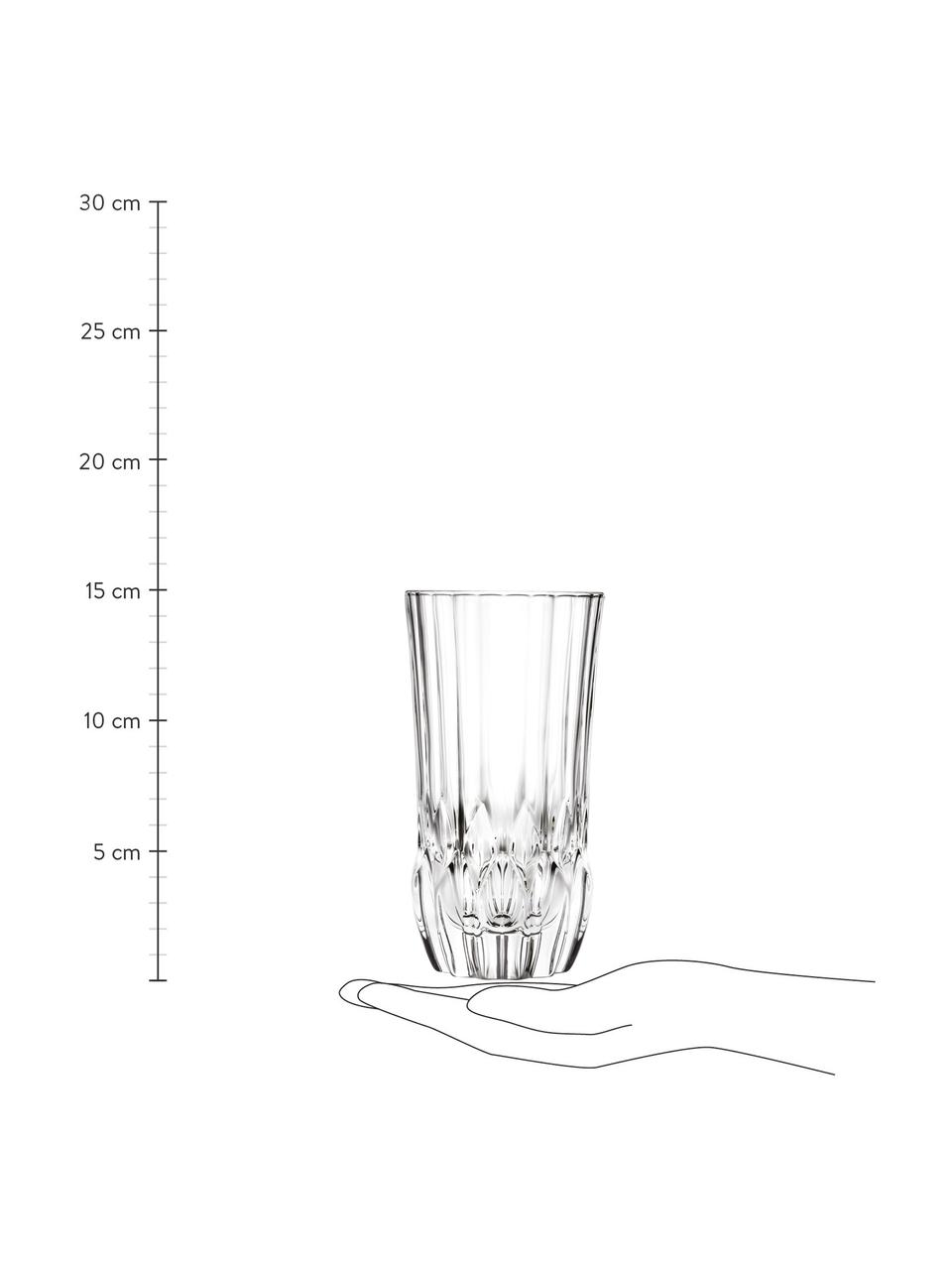 Křišťálová sklenice Adagio , 6 ks, Křišťál, Transparentní, Ø 8 cm, V 15 cm, 400 ml