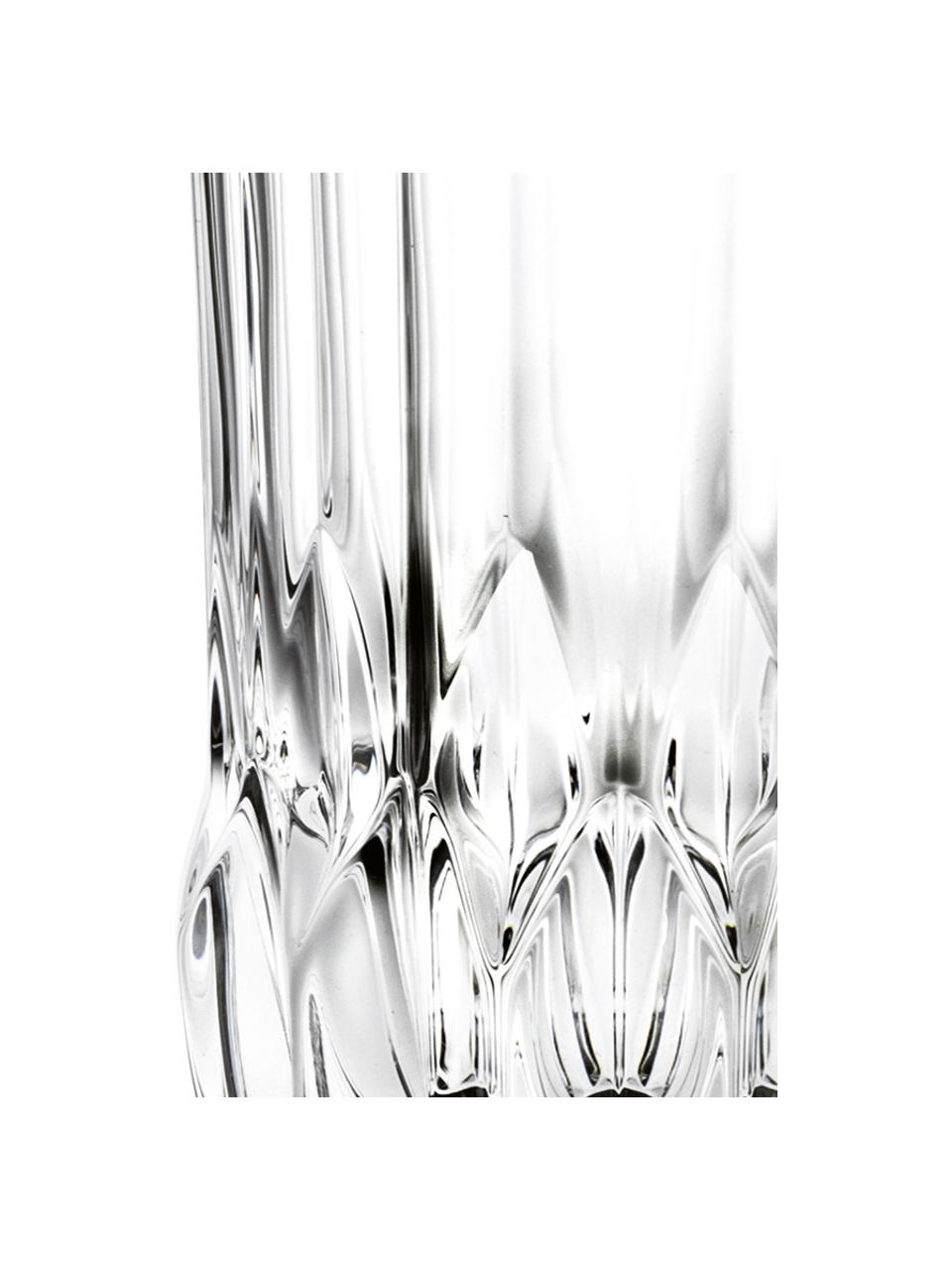 Verre en cristal avec relief Adagio, 6 pièces, Cristal, Transparent, Ø 8 x haut. 15 cm, 400 ml
