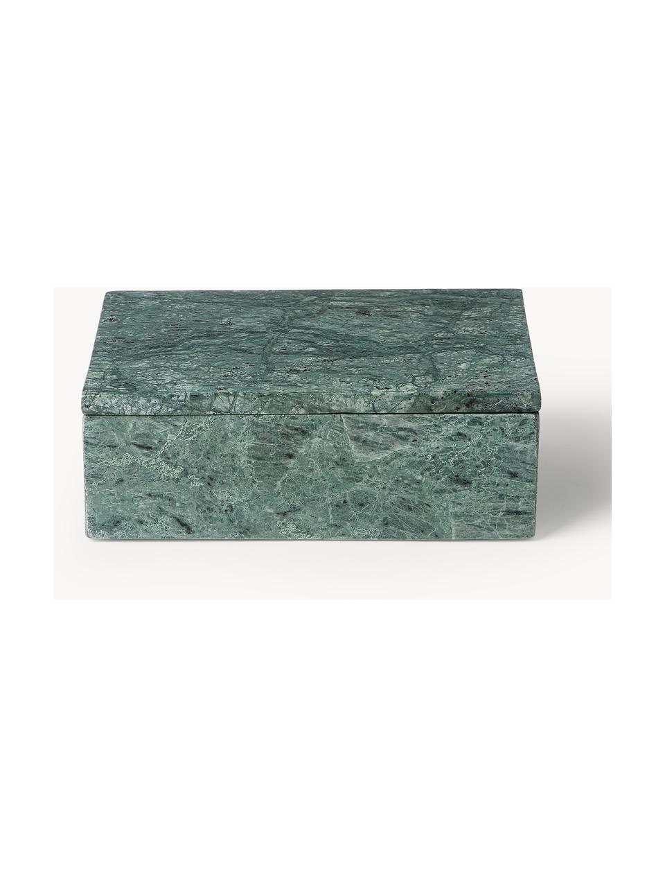 Coffret à Bijoux en marbre Venise, Marbre, Vert foncé, marbré, larg. 20 x haut. 7 cm