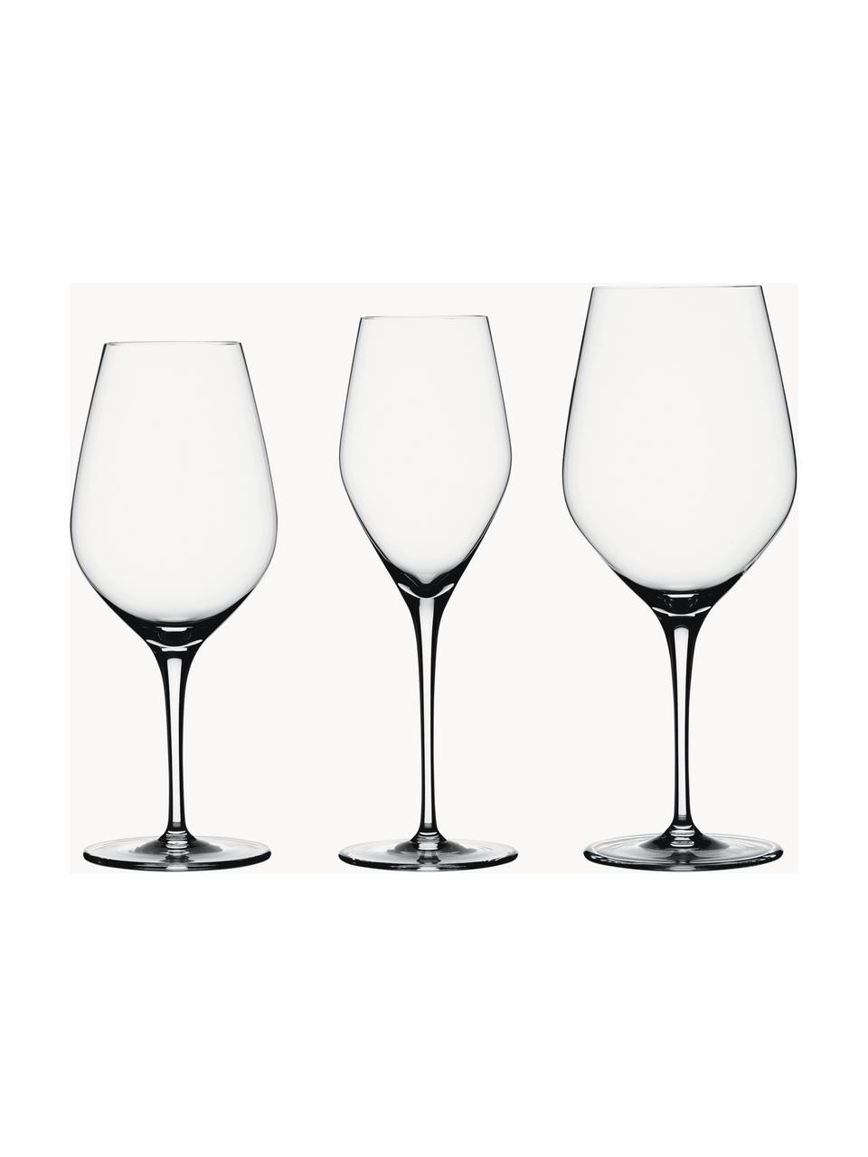 Weingläser Authentis, 12er-Set, Kristallglas, Transparent, Set mit verschiedenen Größen