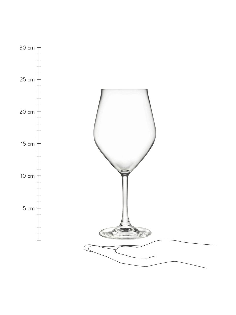 Kieliszek do wina z kryształu Eno, 6 szt., Szkło kryształowe Luxion, Transparentny, Ø 10 x W 22 cm