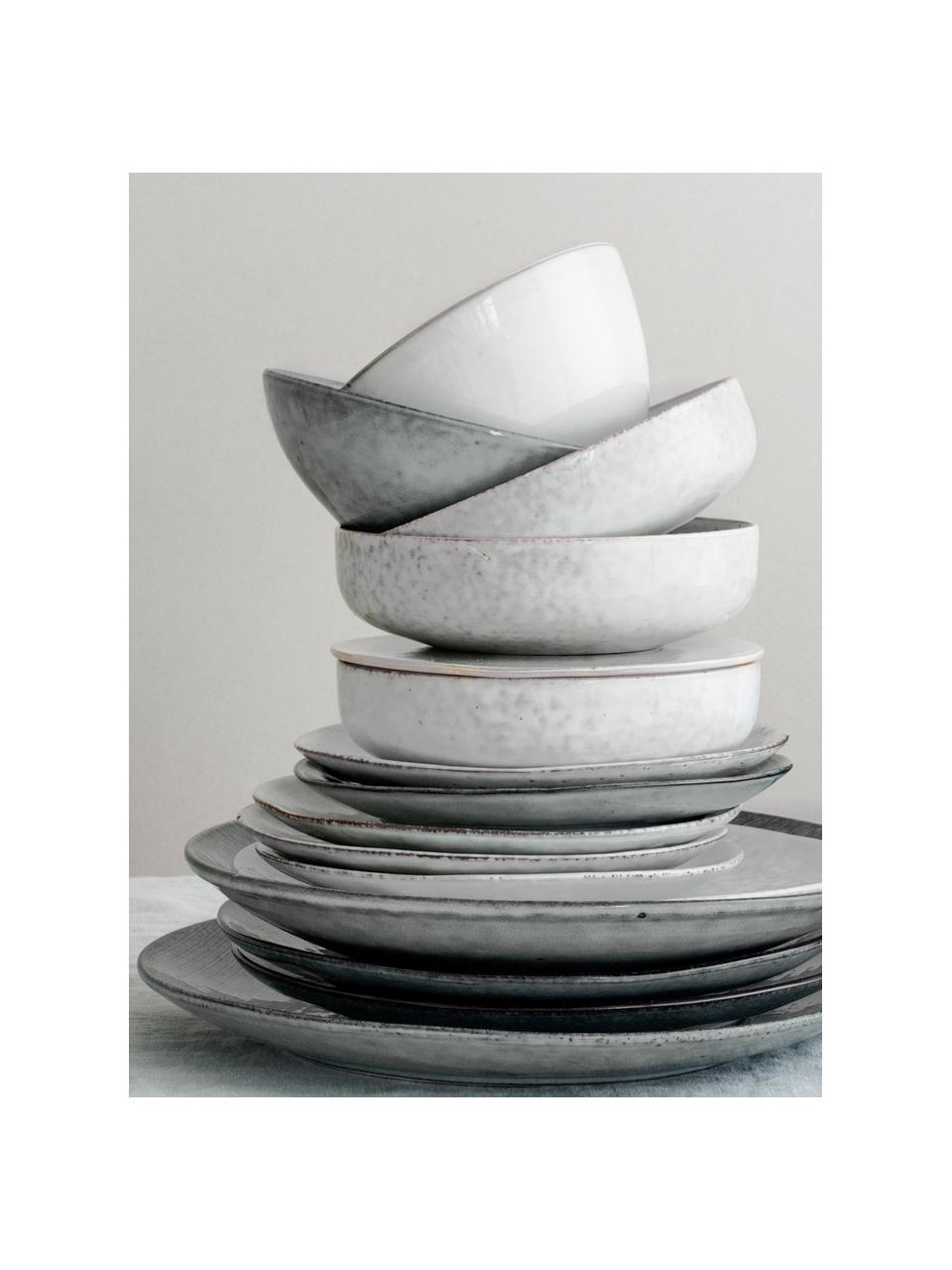 Ručně vyrobené misky Nordic Sand, 4 ks, Kamenina, Odstíny šedé, odstíny béžové, Ø 17 cm