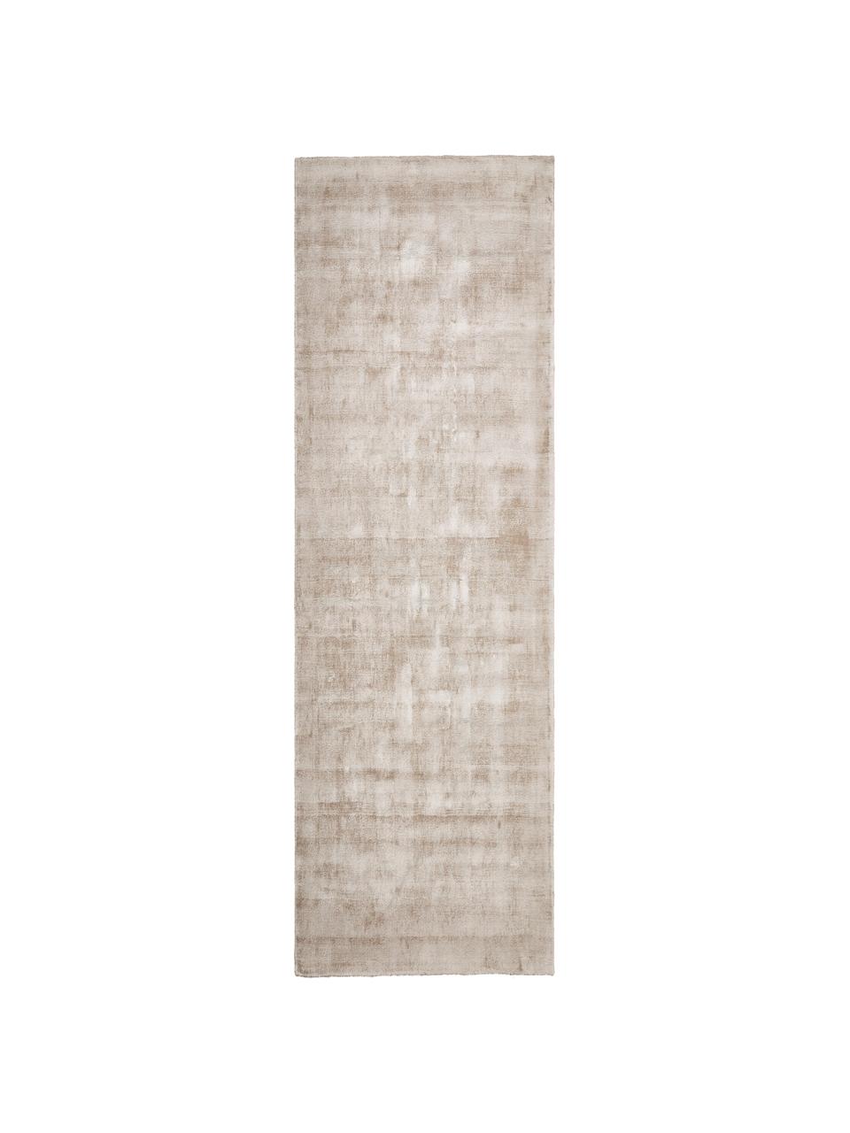 Ručně tkaný viskózový běhoun Jane, Béžová, Š 80 cm, D 300 cm