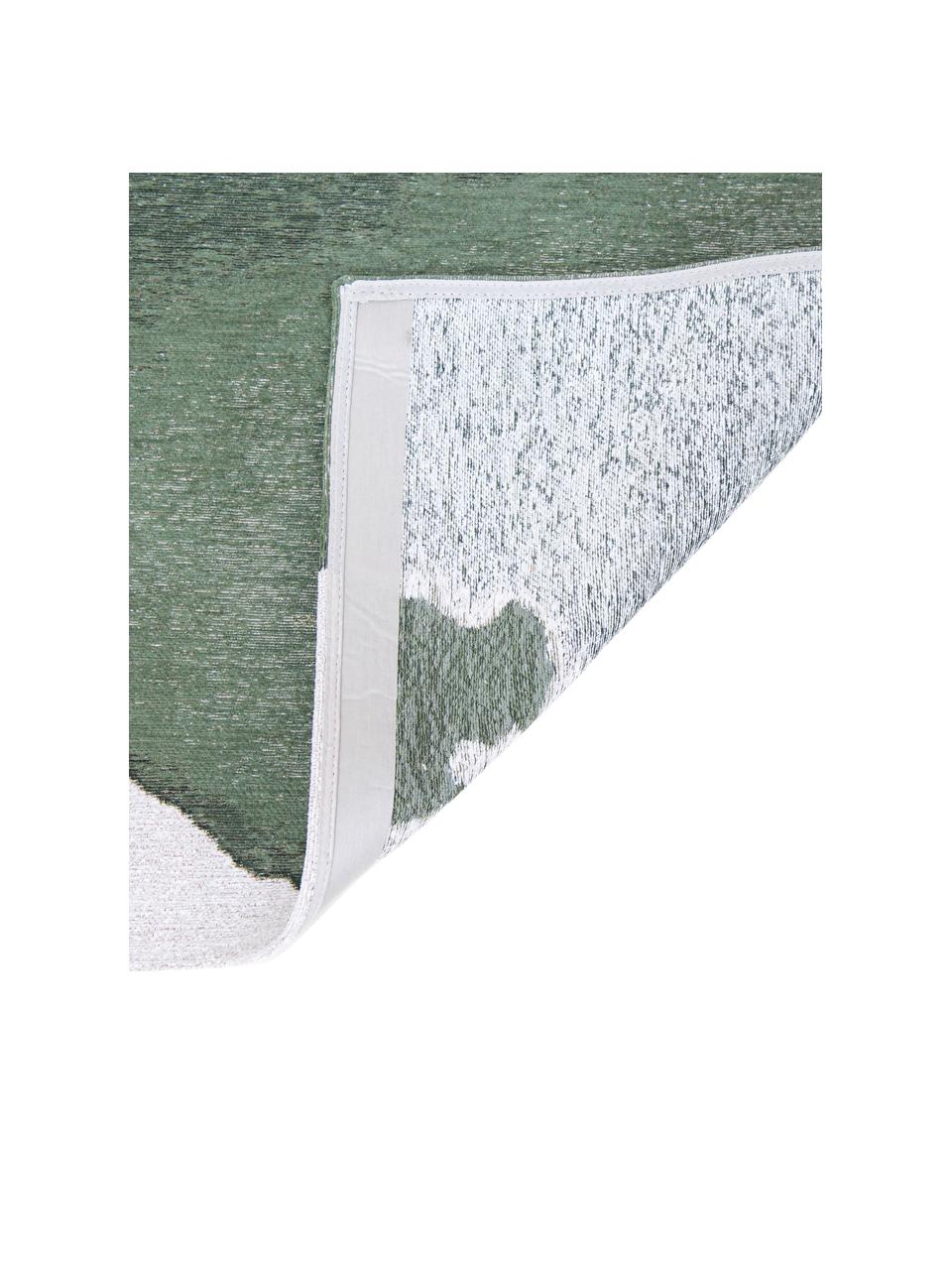 Alfombra con estampado abstracto Iode, 100% poliéster, Tonos verdes, An 80 x L 150 cm (Tamaño XS)