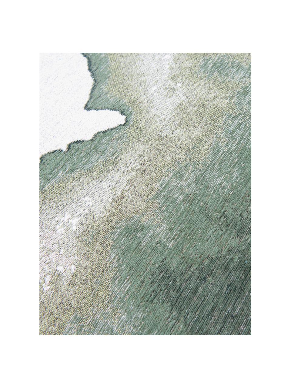 Tappeto con motivo astratto Iode, 100% poliestere, Tonalità verdi, Larg. 80 x Lung. 150 cm (taglia XS)