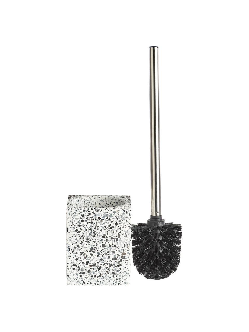 Brosse de toilette Terrazzo, Noir, blanc, Ø 10 x haut. 38 cm