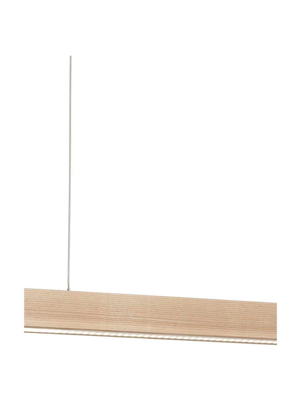 Veľká závesná drevená LED lampa Timber, Svetlé drevo, Š 65 x H 9 cm
