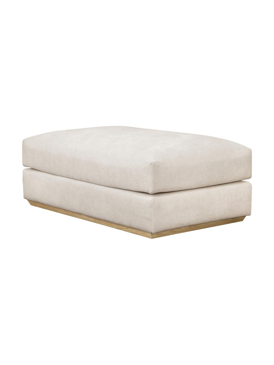 Poggiapiedi da divano Vienna, Rivestimento: 100% poliestere Il rivest, Tessuto beige, Larg. 114 x Prof. 70 cm