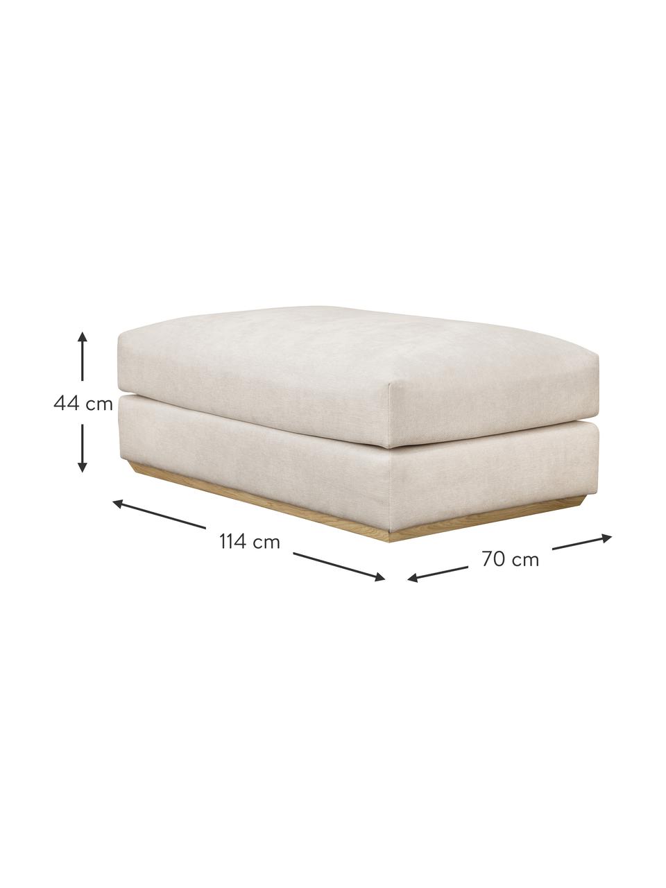 Sofa-Hocker Vienna, Bezug: 100 % Polyester Der strap, Webstoff Beige, B 114 x T 70 cm