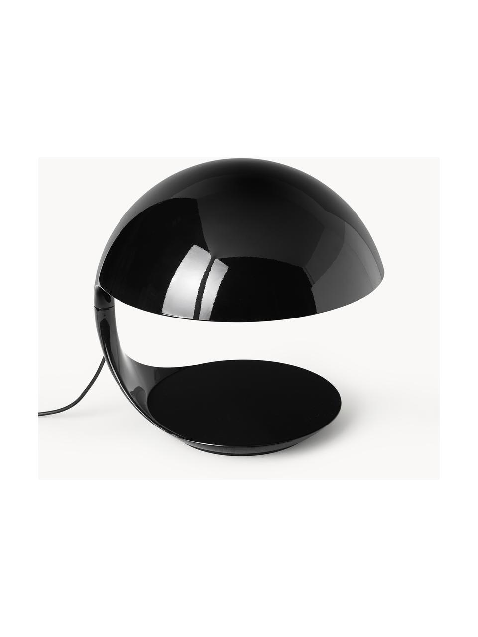 Lampe à poser avec abat-jour pivotant Cobra, Plastique laqué, Noir, Ø 40 x haut. 40 cm