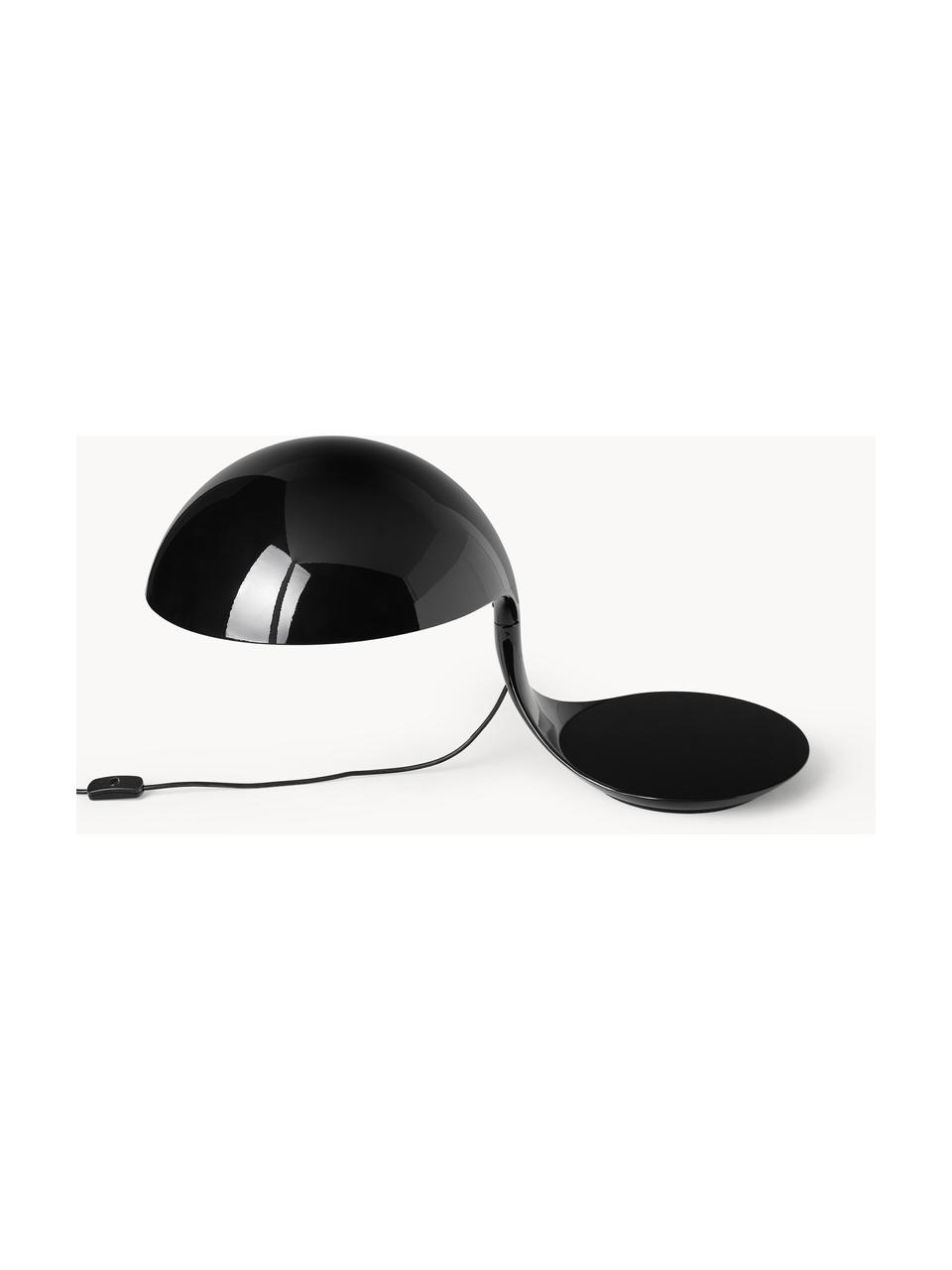 Lámpara de mesa orientable Cobra, Plástico pintado, Negro, Ø 40 x Al 40 cm