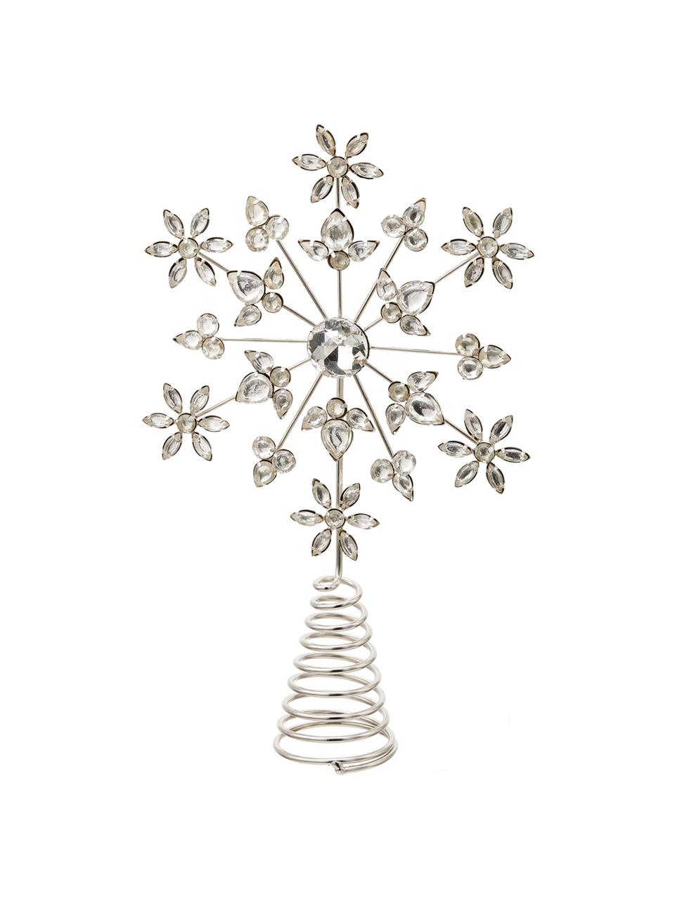 Weihnachtsbaumspitze Juwel, Gestell: Metall, beschichtet, Silberfarben, 18 x 29 cm