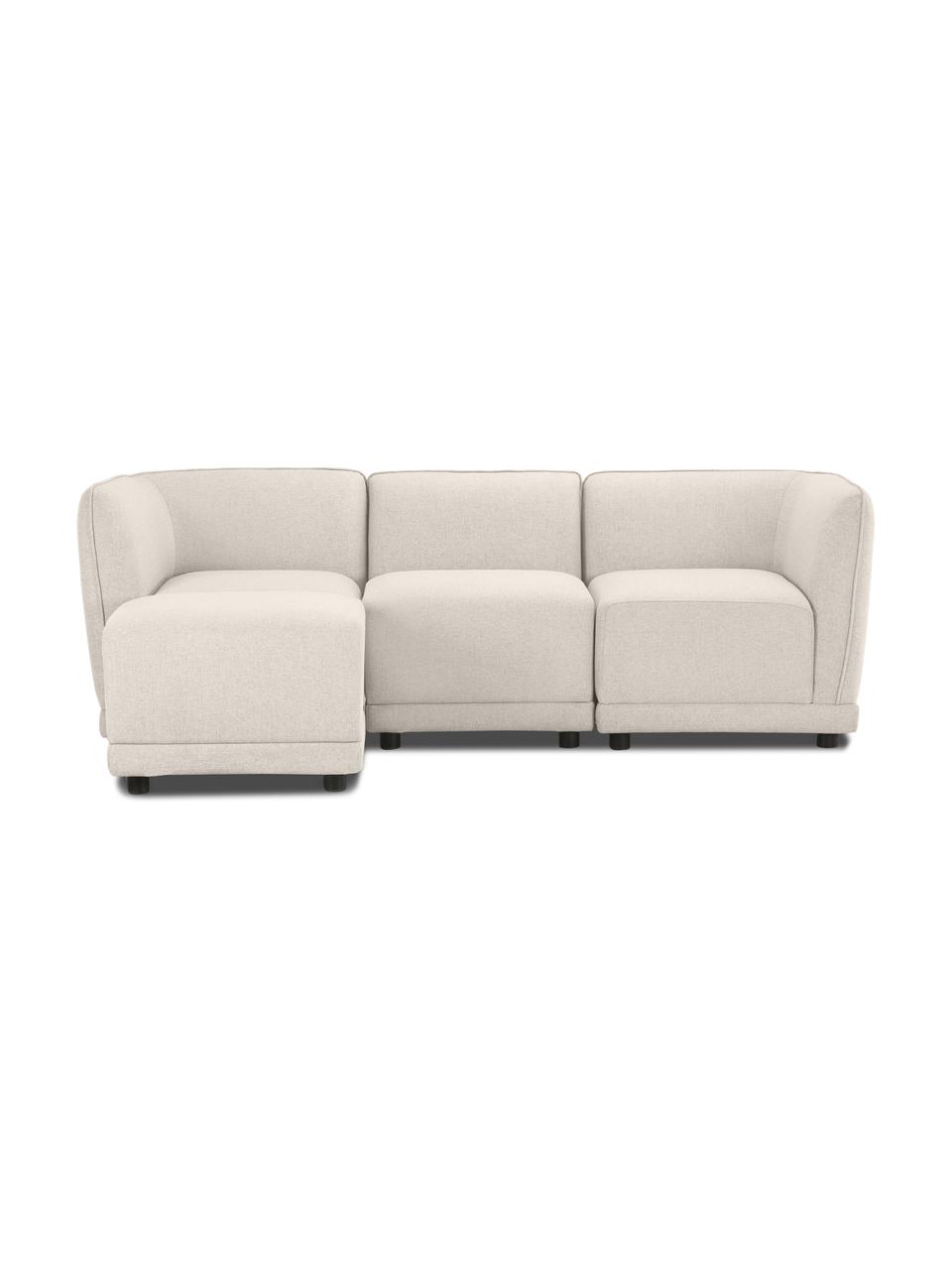 Modulares Ecksofa Ari in Beige, Bezug: 100% Polyester Der hochwe, Gestell: Massivholz, Sperrholz, Webstoff Beige, B 228 x T 136 cm