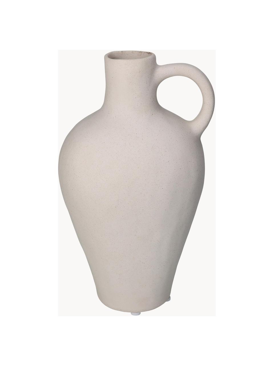 Porzellan-Vase Dom, H 25 cm, Porzellan, Hellgrau, Ø 14 x H 25 cm