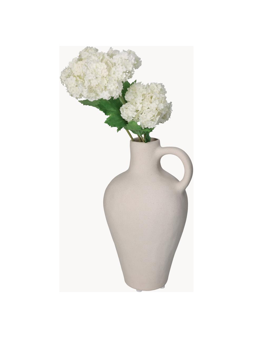 Jarrón de porcelana Dom, Porcelana, Blanco crema, Ø 14 x Al 25 cm