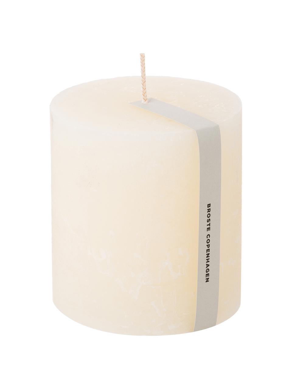 Candela a pilastro Rustic, Paraffina, Bianco, Ø 10 x Alt. 11 cm