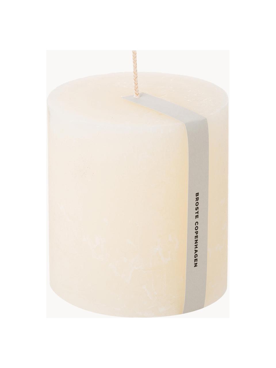 Bougie pilier Rustic, Paraffine, Blanc crème, Ø 10 x haut. 11 cm