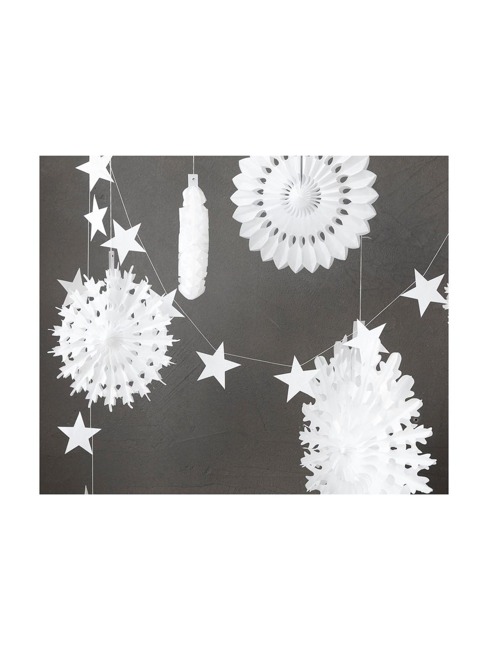 Set ciondoli decorativi Cut, 6 pz., Carta, Bianco, Ø 20 cm