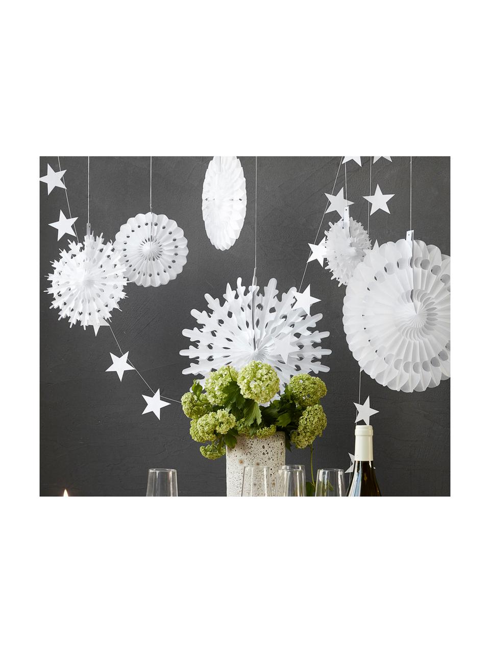 Set ciondoli decorativi Cut, 6 pz., Carta, Bianco, Ø 20 cm