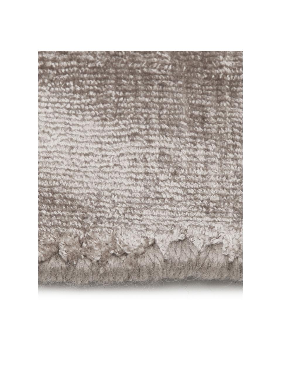 Okrúhly ručne tkaný koberec z viskózy Jane, Sivobéžová, Ø 250 cm (veľkosť XL)