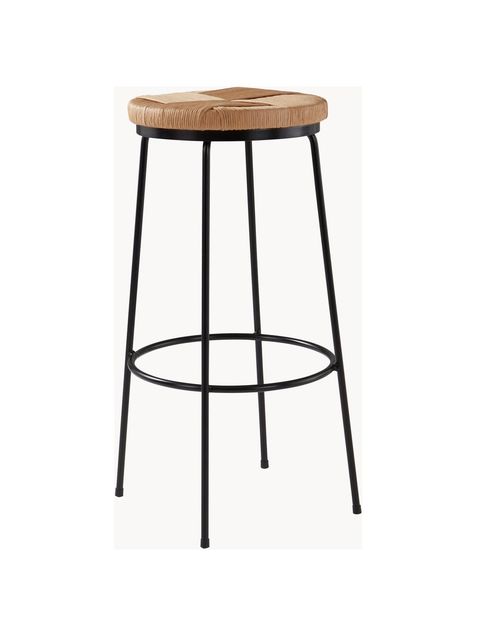 Barová stolička Marino, Brezové drevo, čierna, Ø 38 x V 76 cm