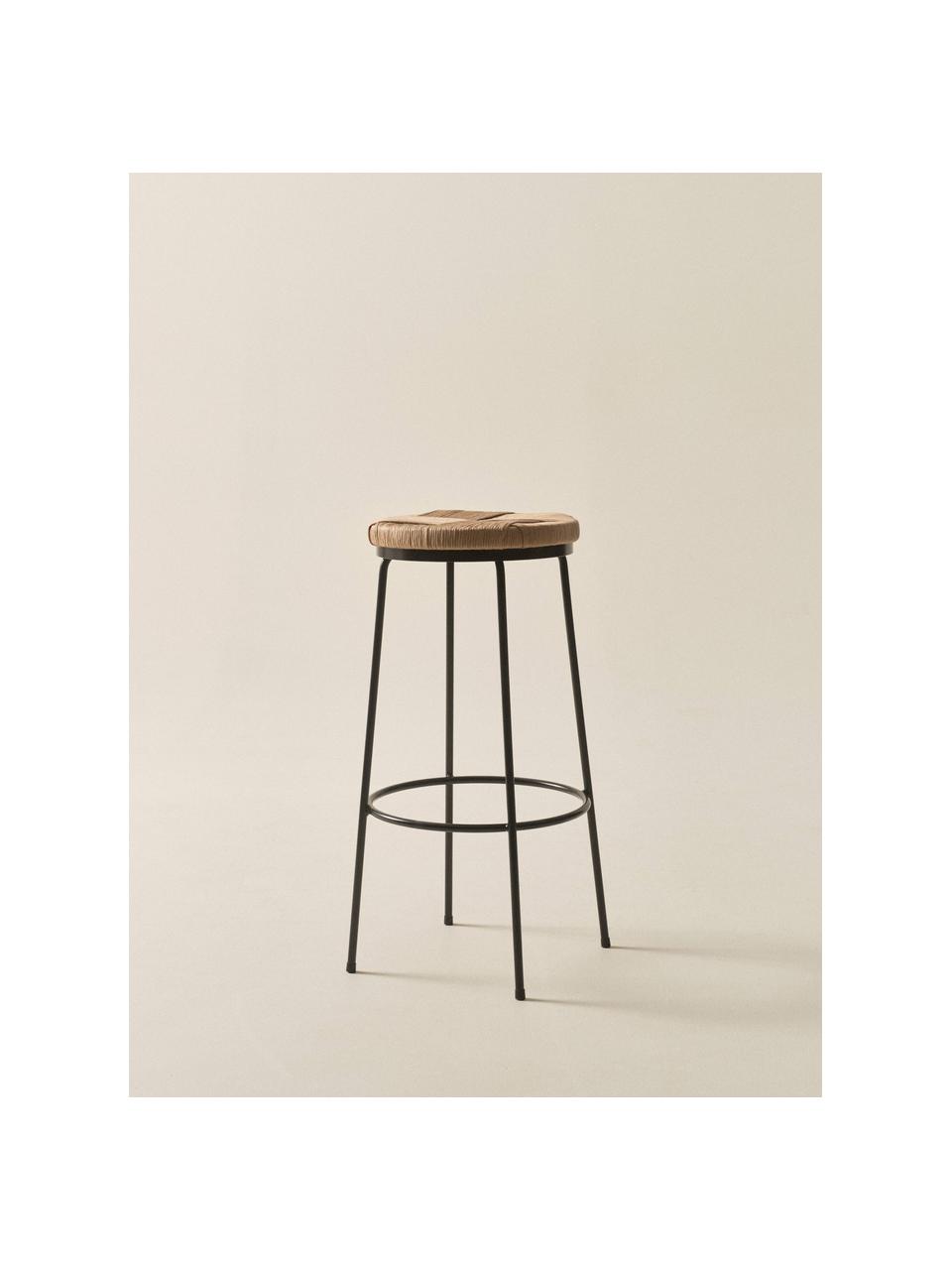 Barová židle Marino, Březové dřevo, černá, Ø 38 cm, V 76 cm