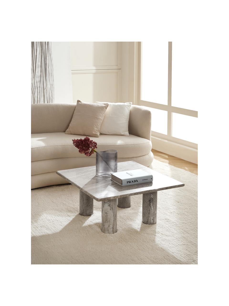 Mesa de centro de mármol Mabel, Mármol, Mármol blanco, An 80 x F 80 cm