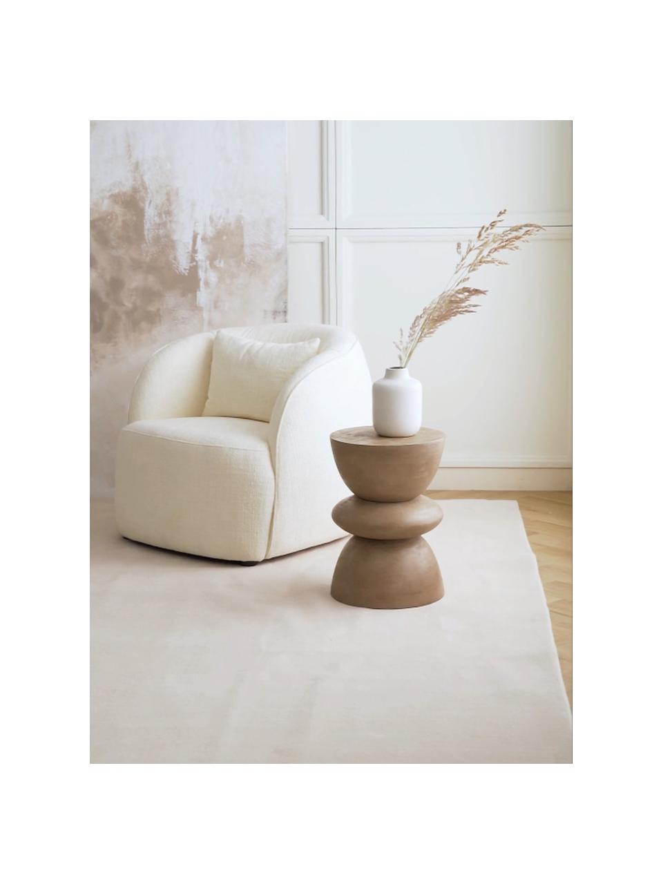 Table d'appoint ronde bois de manguier Benno, Manguier massif, laqué, Bois de manguier clair laqué, Ø 35 x haut. 50 cm