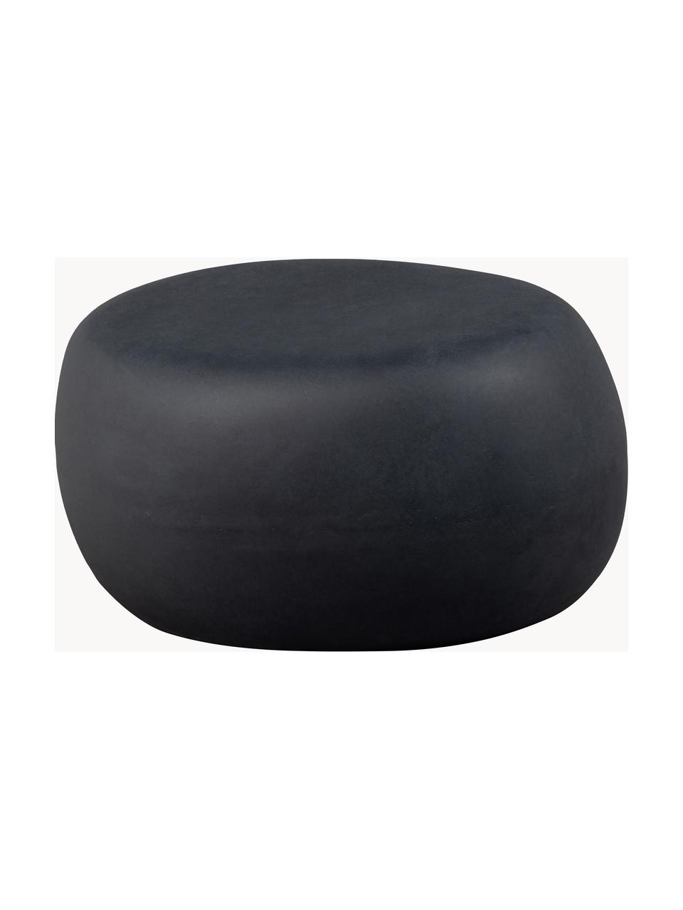 Tavolino da giardin dalla forma organica Pebble, Fibra di argilla, Antracite, effetto cemento, Ø 65 x Alt. 31 cm