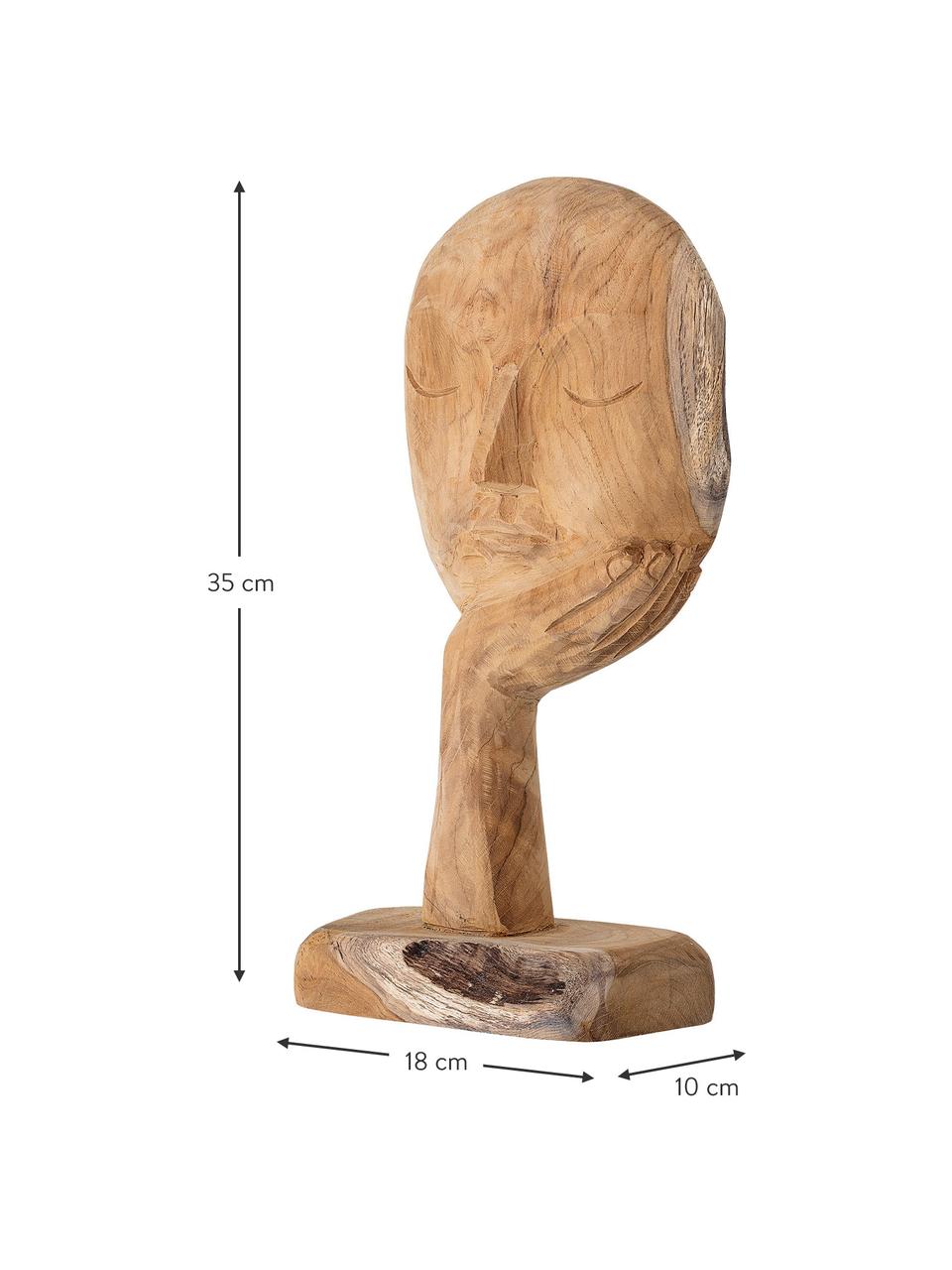 Ručne vyrobená dekorácia Thought, Recyklované drevo, Svetlé drevo, Š 18 , V 35 cm