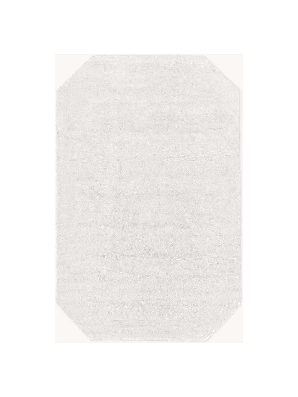 Tapis en viscose tissé main Jane Diamond, Blanc cassé, larg. 120 x long. 180 cm